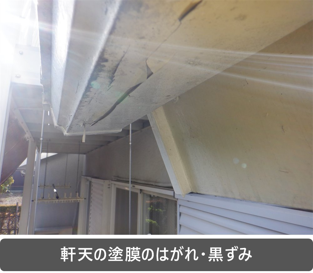 軒天 塗膜 はがれ