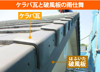 瓦修理　ケラバ瓦の落下