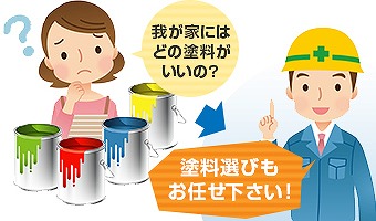 塗料選びもお任せください