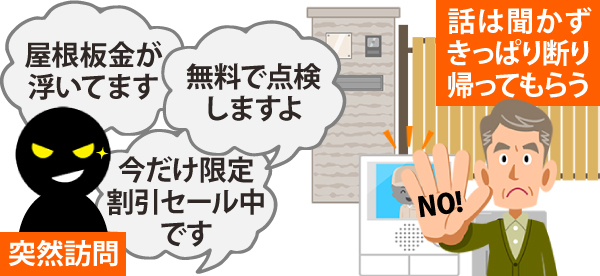 屋根修繕の点検商法にご注意