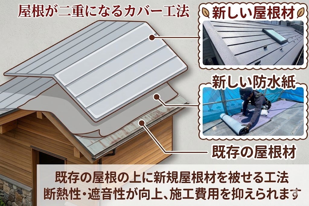 屋根カバー工法を実施　生まれ変わった屋根をご覧ください♪