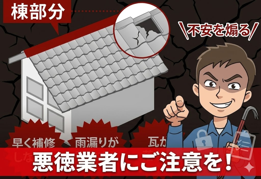 屋根リフォーム　悪徳業者にご注意ください。