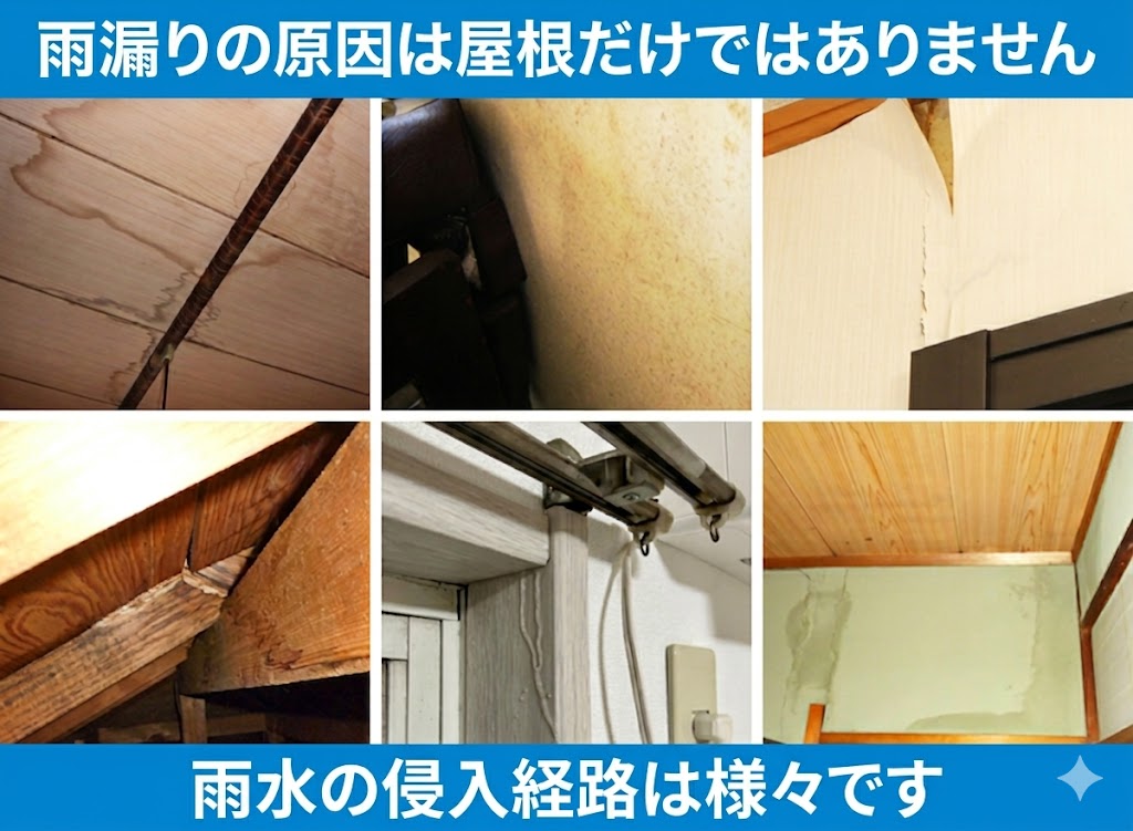 雨漏り修理　瓦屋根と外壁の取り合い部分の危険性