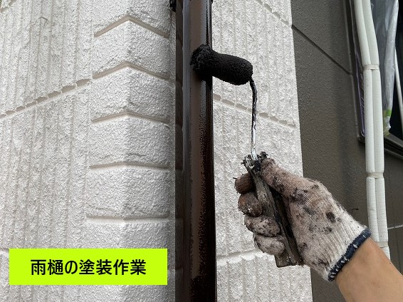 雨樋塗装作業