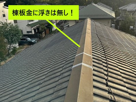 棟板金に浮きは無し