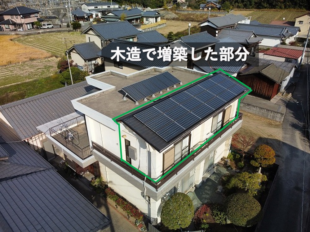 RC造住宅のドローン写真