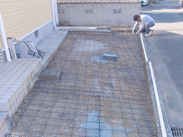 メッシュ筋施工