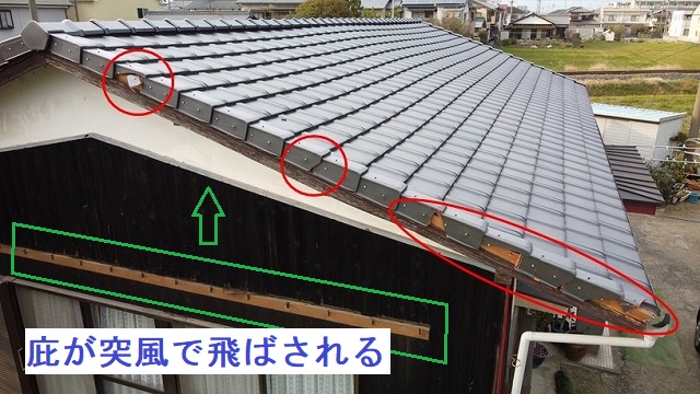 強風による建物の被害