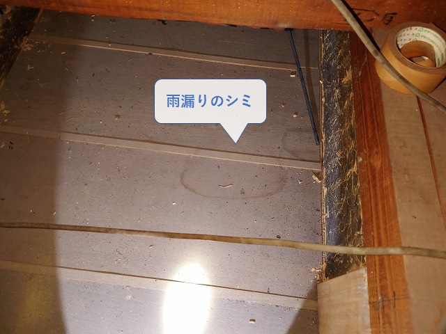 天井裏の雨漏り