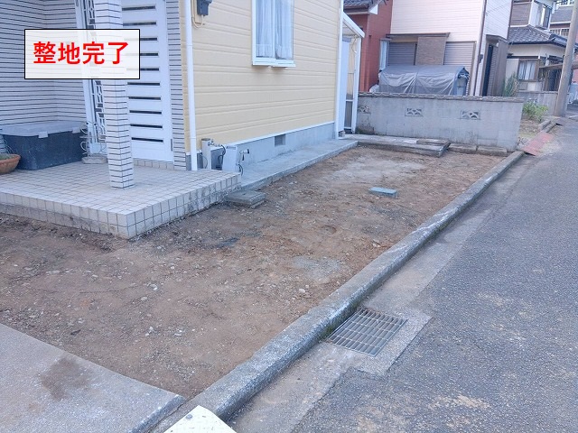 整地完了後のM様邸の庭