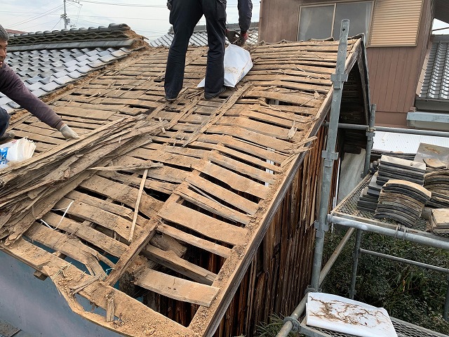 屋根下地の様子