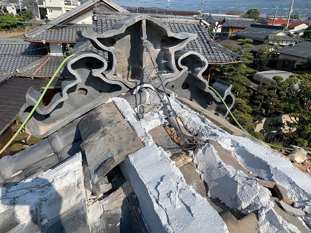 大棟の台のし積み