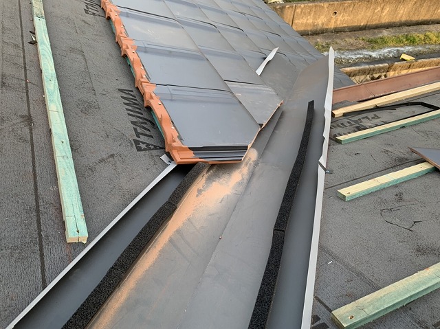 陶器平板瓦の施工