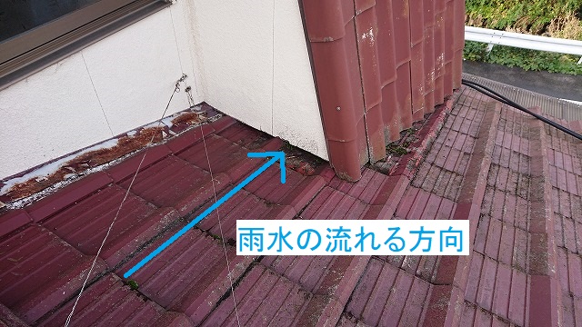 雨水の流れを遮断するような構造