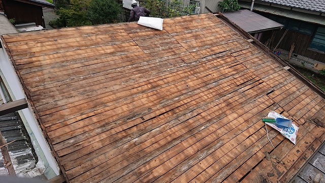 屋根下地の状態