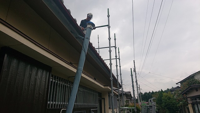 足場組み立て