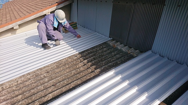 リフレアルーフでスレート屋根のカバー工事