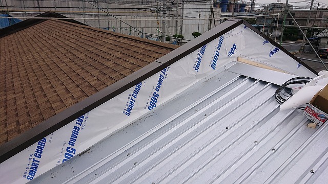 透湿防水シートの施工