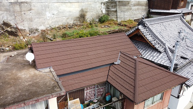 セネターで屋根葺き替えした家