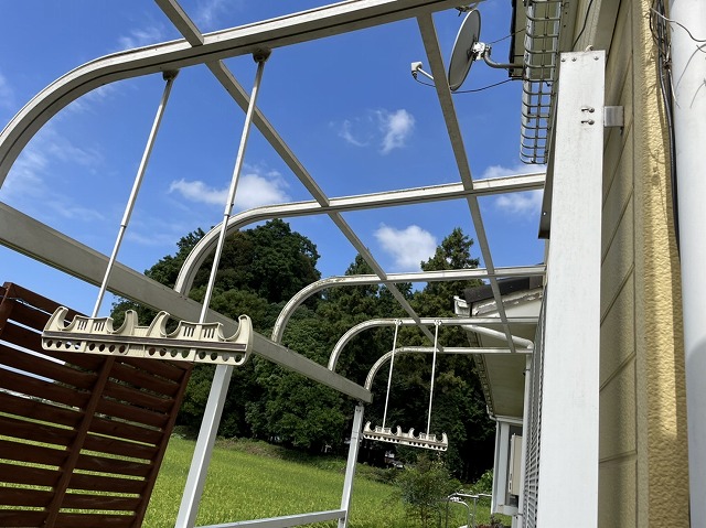 撤去後のテラス屋根