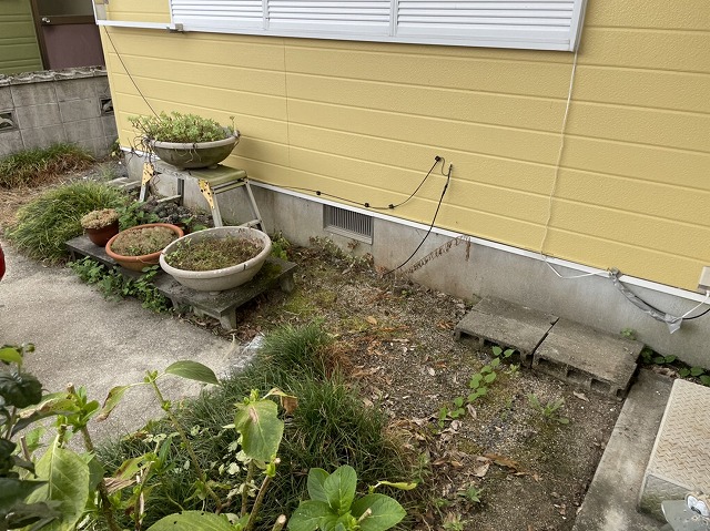 玄関回りのお庭