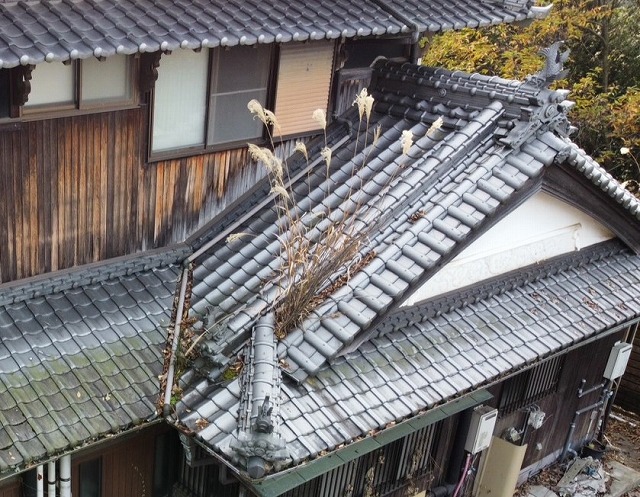 古民家サロン　屋根メンテナンス前