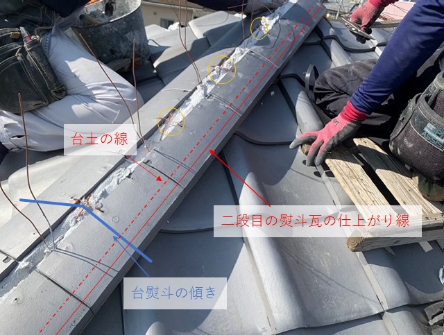 台熨斗の施工写真