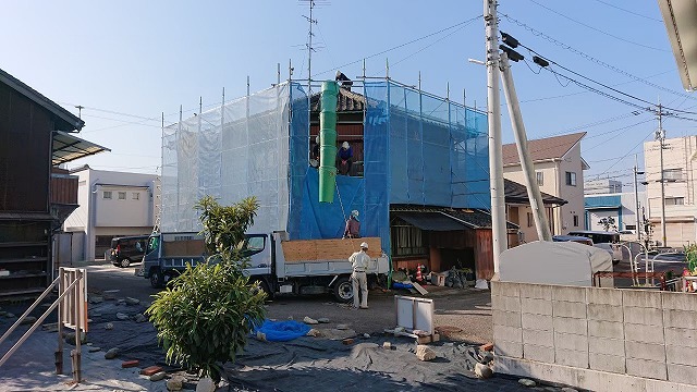 シュートの設置まで終わった写真