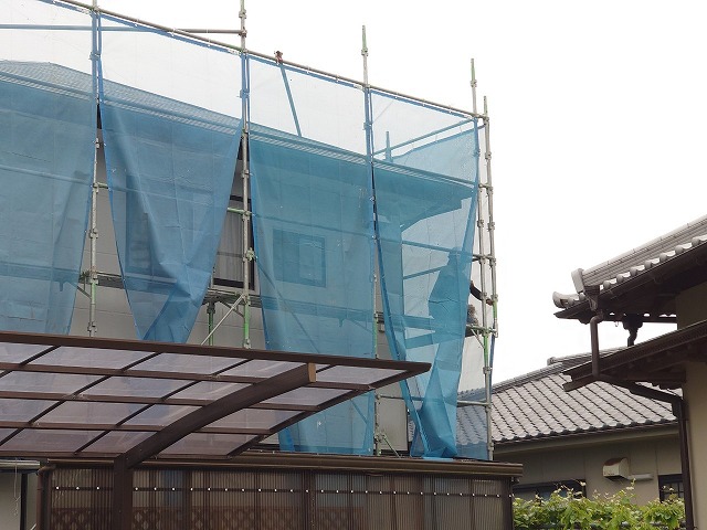 ビケ足場のメッシュシート