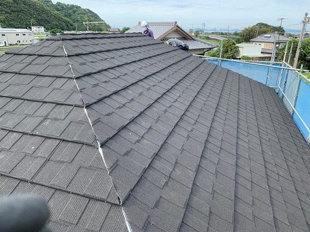 セネターの施工途中の屋根