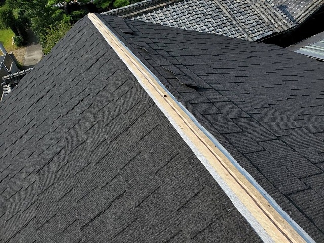 セネターを施工した屋根