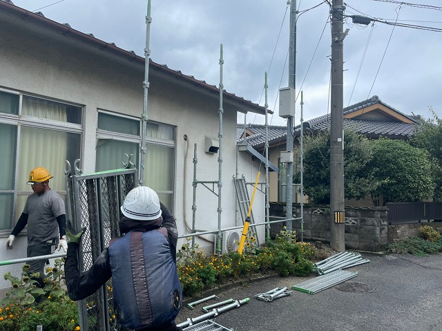 ビケ足場の組立て