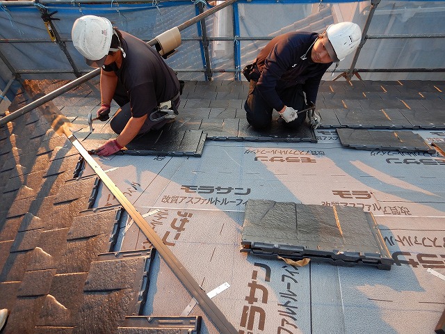 ルーガの施工途中