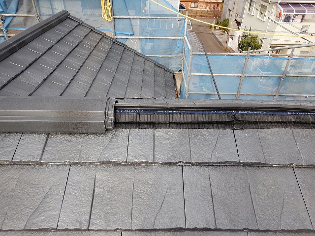 本棟冠の施工途中