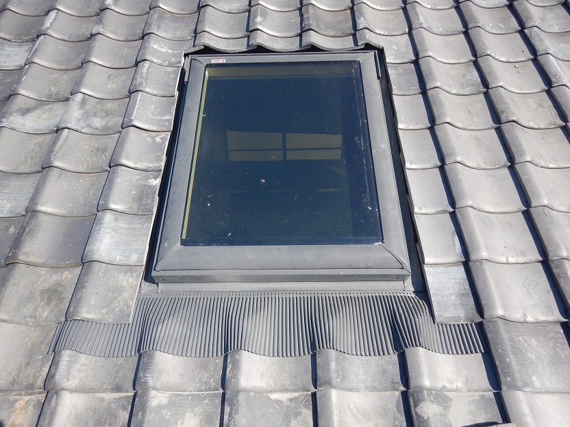 天窓の取り付けが完成した様子