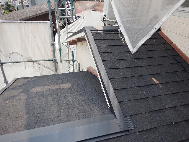 棟板金の取り付け完了後