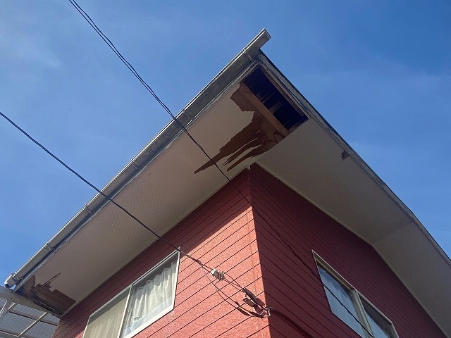 水戸市軒天と破風板の修理相談