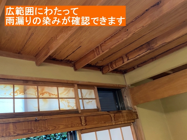 1階和室天井の雨漏り