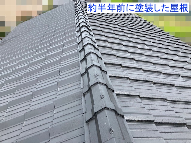 半年前の塗装を行ったセメント瓦屋根より雨漏りが発生