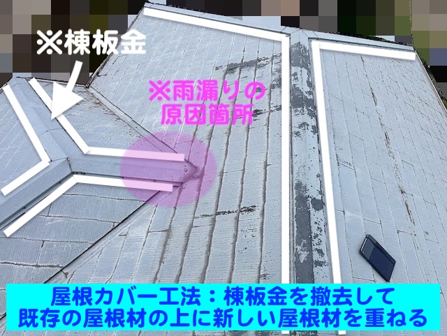 鹿嶋市 屋根カバー工法完成 屋根カバー工法解説写真