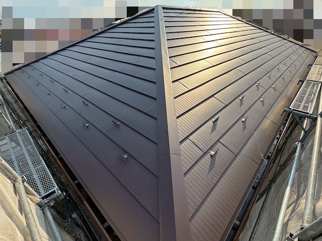 水戸市　ミサワホーム住宅の屋根カバー工法　施工後の写真