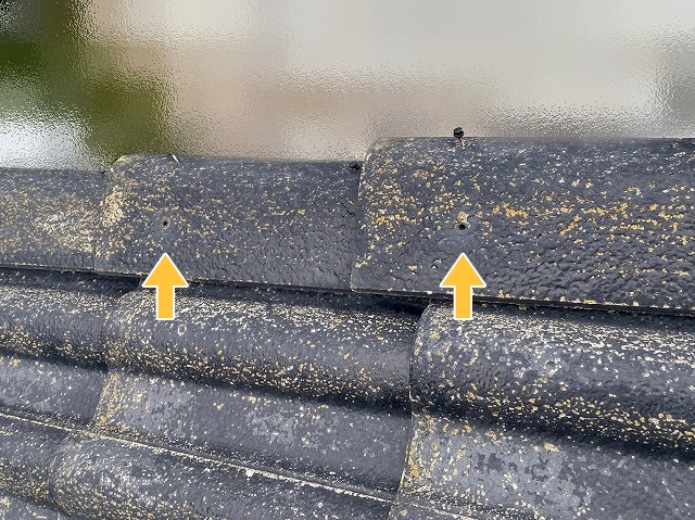 ケラバ瓦の釘浮きと釘抜け