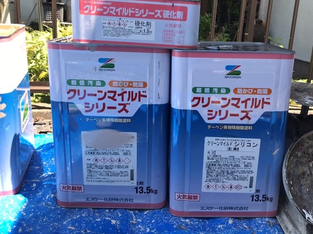 水戸市の現場で使用したクリーンマイルドシリコン