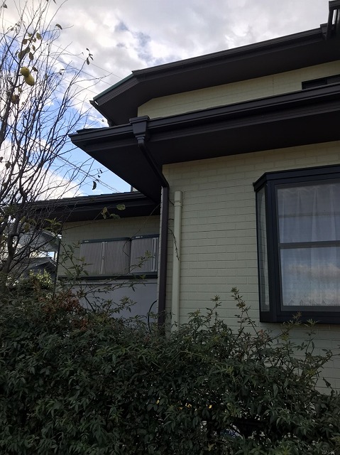 1階北側の軒樋を交換