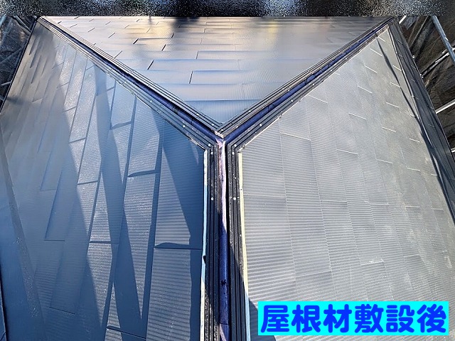 横方向にタフワイドをつなぎ合わせて取り付けた屋根