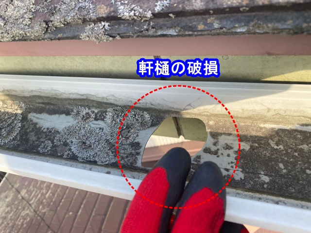 軒樋破損