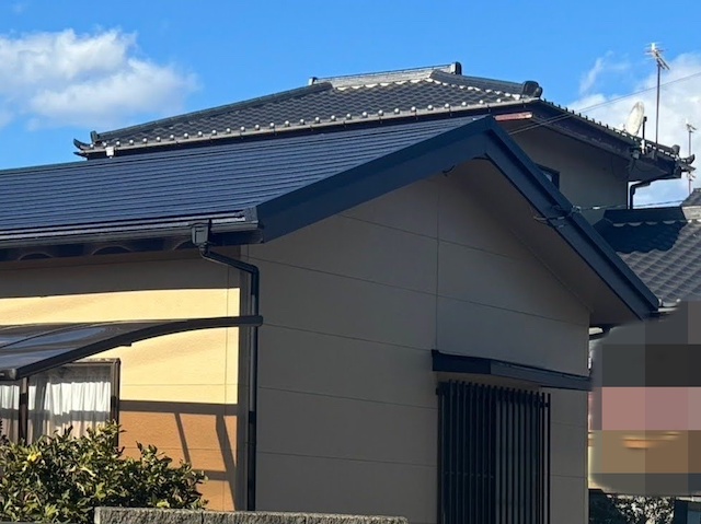 破風板板金巻きを行った日立市の現場風景