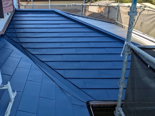 1階部分の屋根葺き直しが完成②