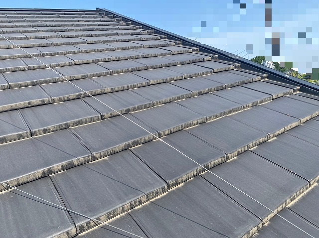 平板瓦の水戸市の屋根