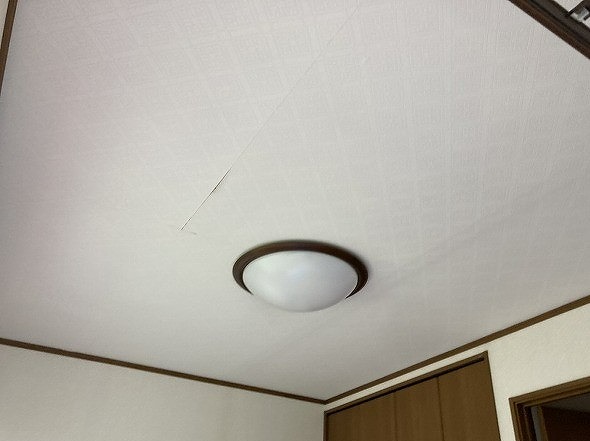 ボード剥がれが起きていた水戸市の現場の天井